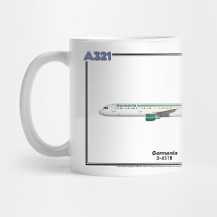 Airbus A321 - Germania (Art Print) Mug